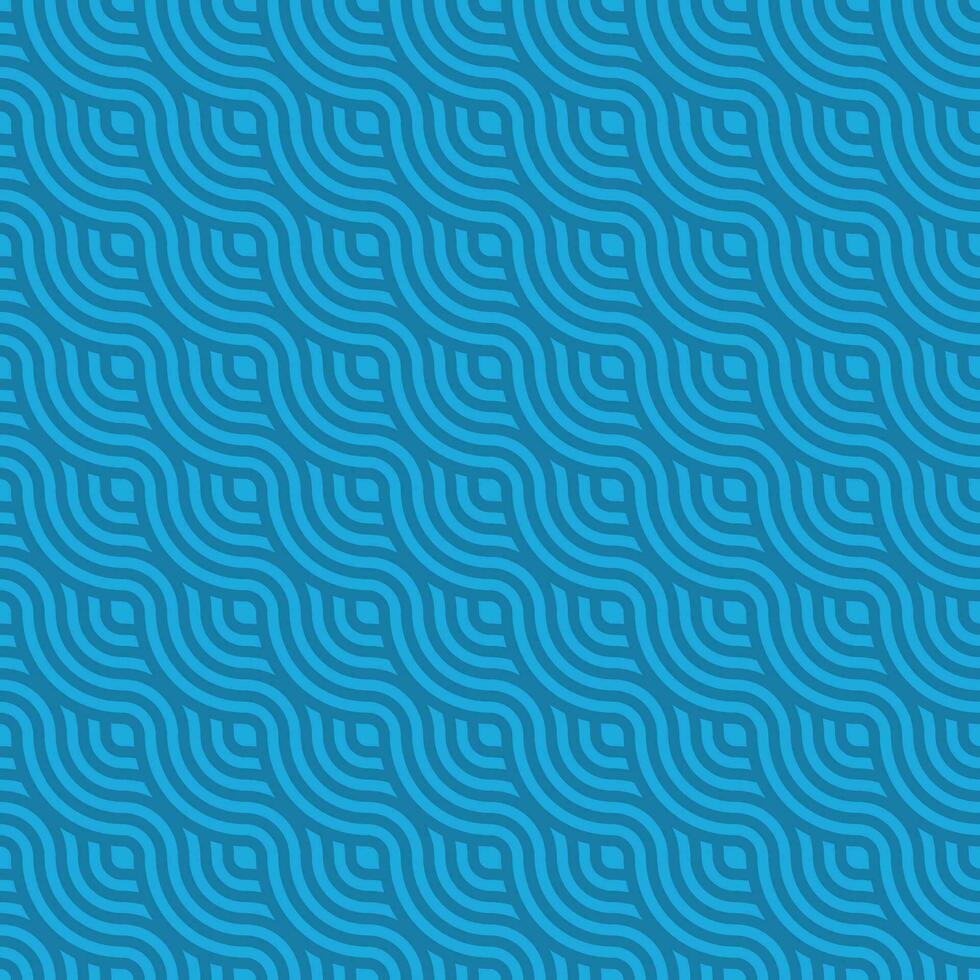 Japanese Blue waves pattern vector