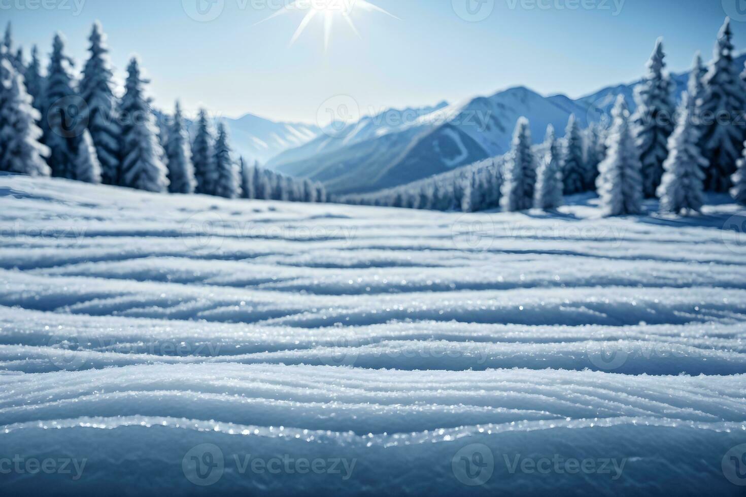 AI generated Winter landscape detailed Snow Ice Ai Generative photo