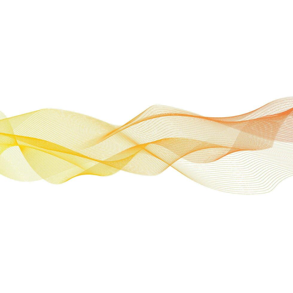 modern simple abstract yellow gredient color wavy wave line pattern art vector