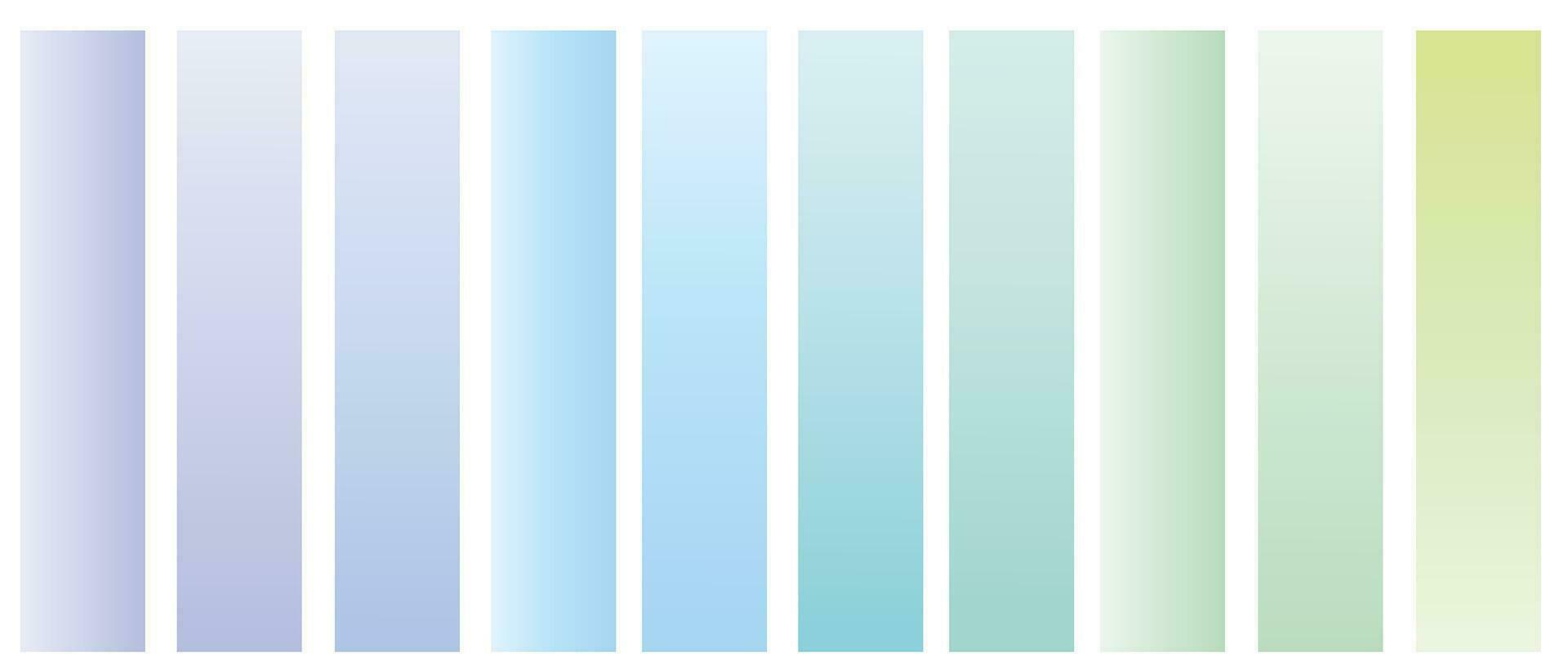 Set of gradients bright, smooth, pastel gradient colors designs for devices, computers and modern smartphone screen backgrounds. Vector illustration.