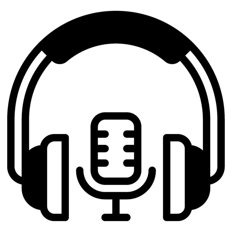 Podcast broadcast icon illustration vector