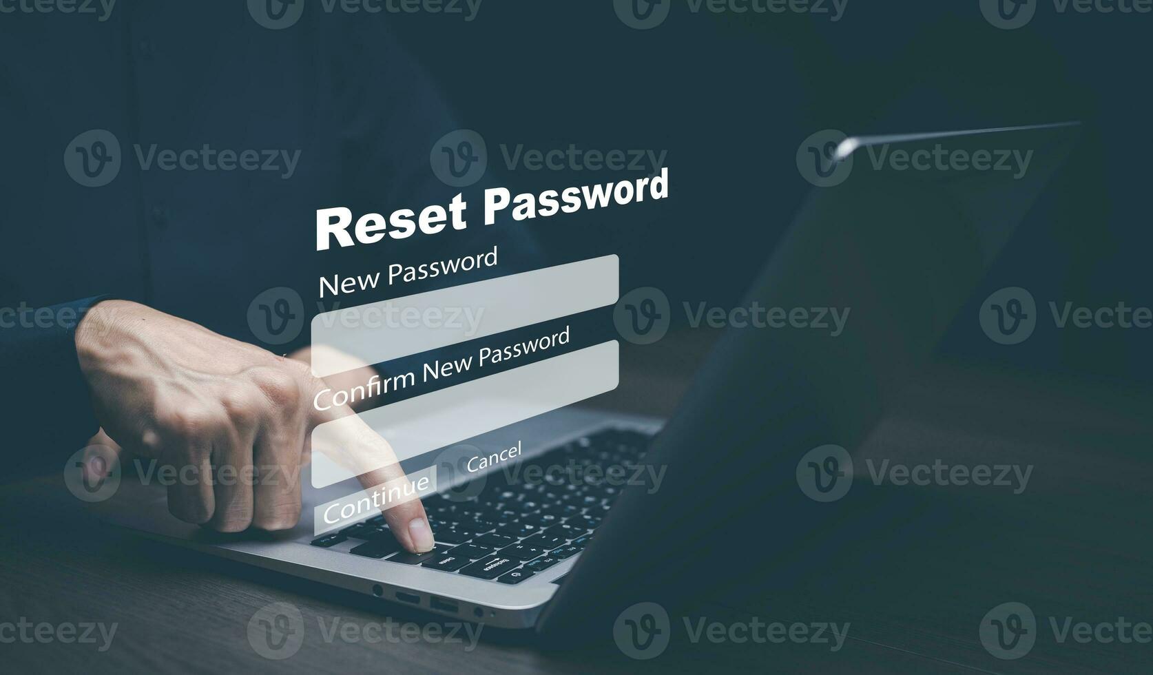 Security and reset password login online concept  Hands typing and entering username and password of social media, log in with smartphone to an online bank account, data protection from hacker photo