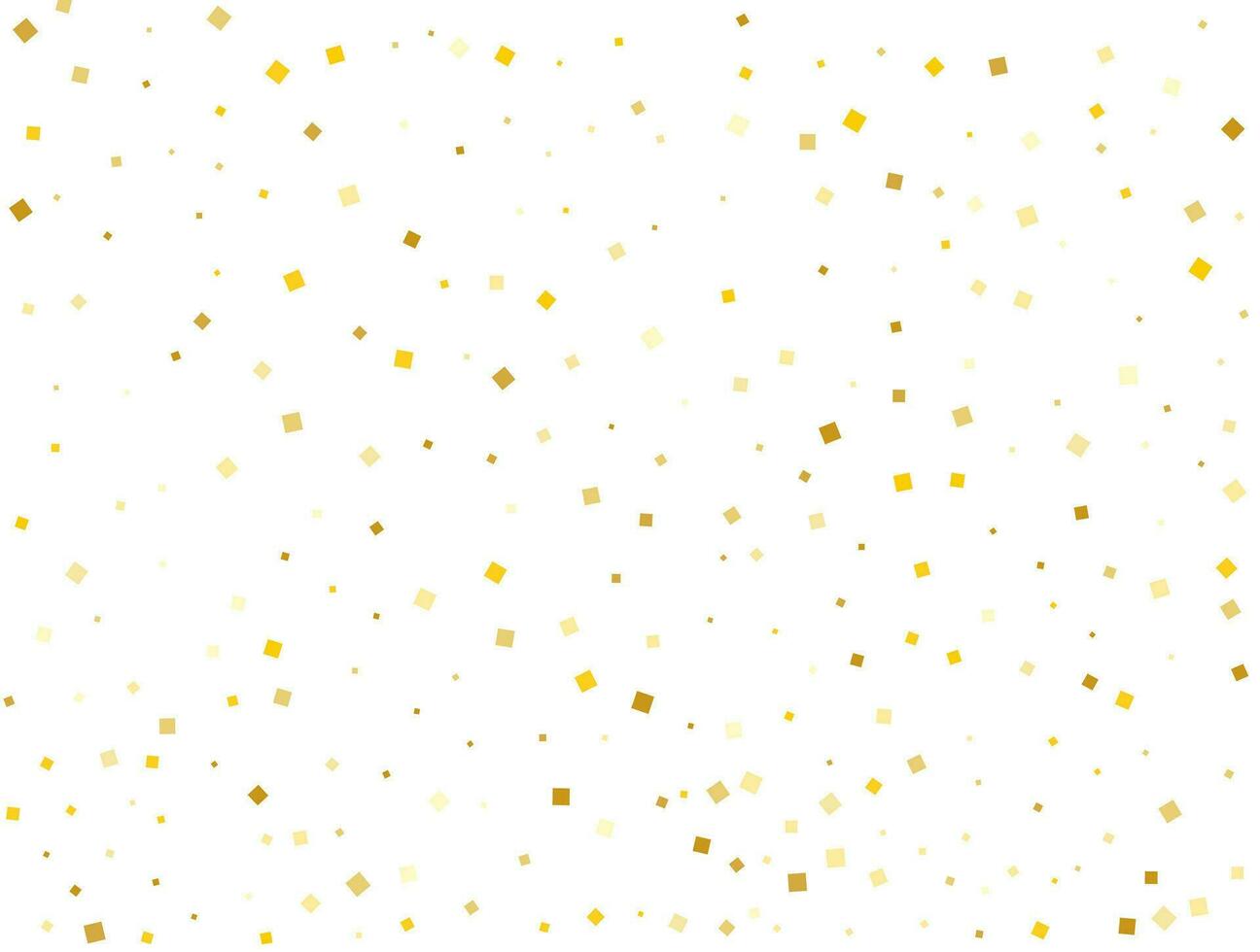 Wedding Golden Square Confetti. Vector illustration