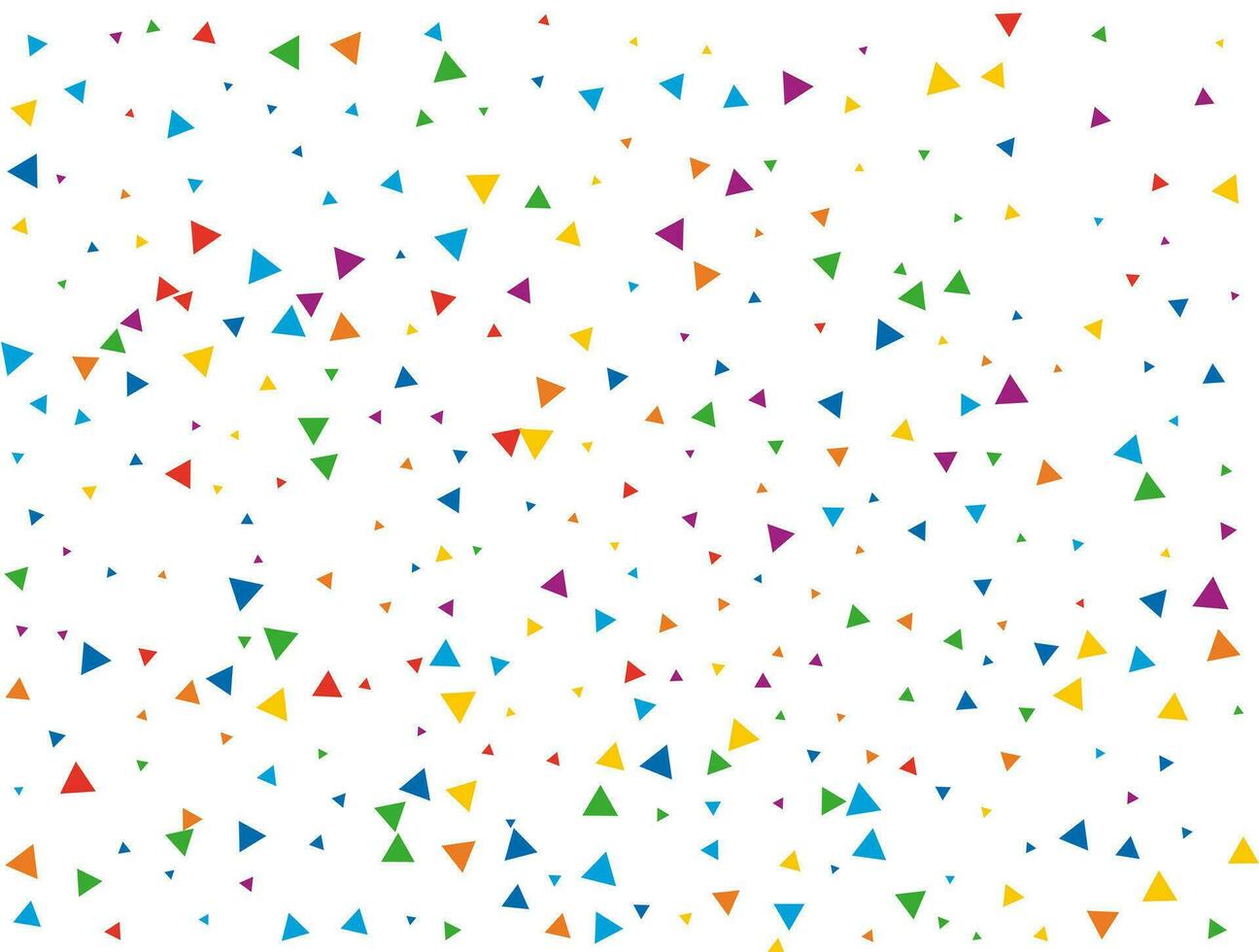 New Year Triangular Confetti. Light Rainbow glitter confetti background. Colored festive texture vector