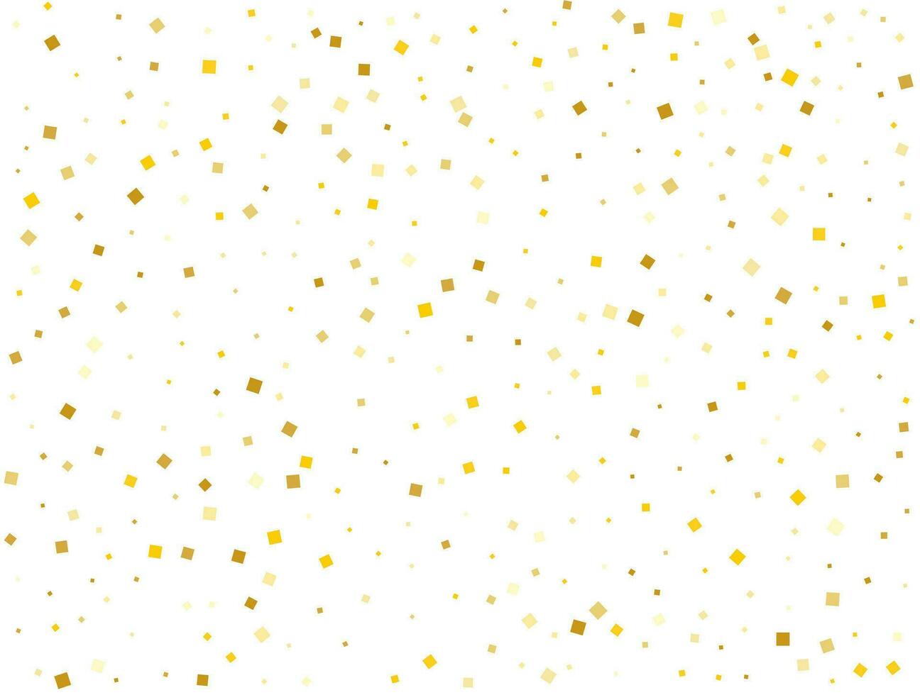 Wedding Golden Square Confetti. Vector illustration