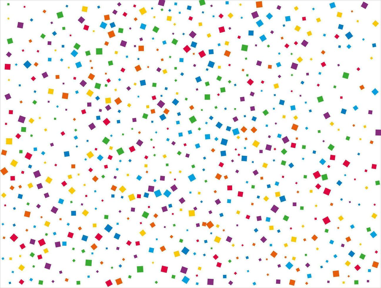 Magic Rainbow Squares Confetti. Vector illustration.