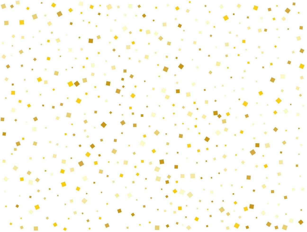 Wedding Golden Square Confetti. Vector illustration