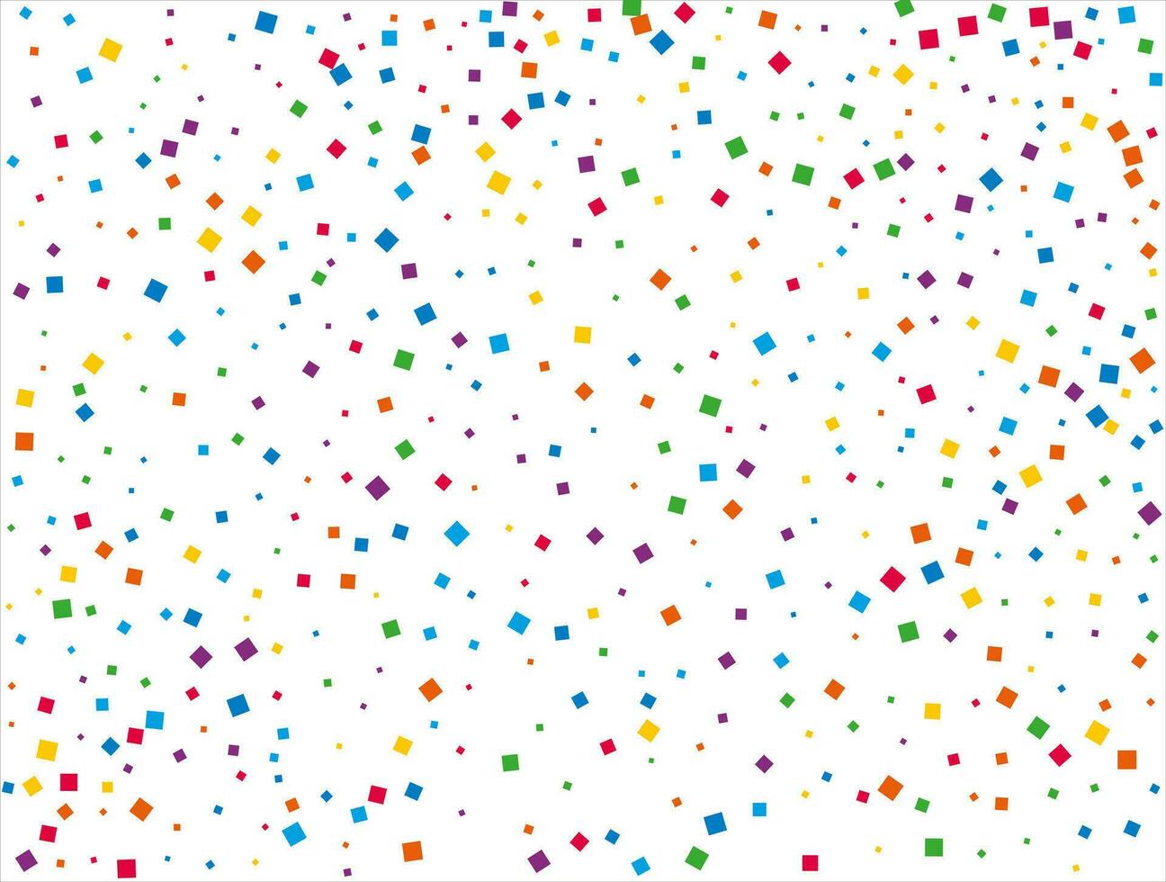 Wedding Rainbow Squares Confetti. Vector illustration.