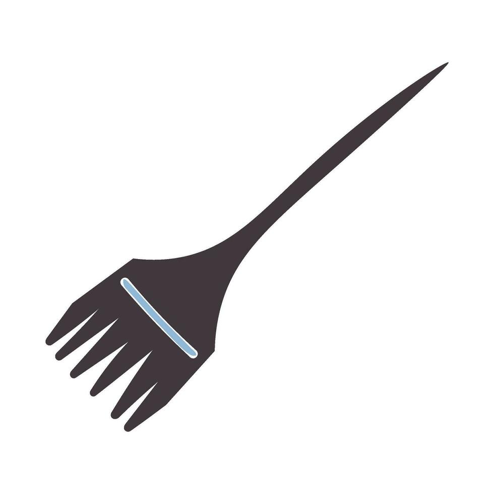 Beauty Service Hair Dye Brush Flat Doodle Element vector
