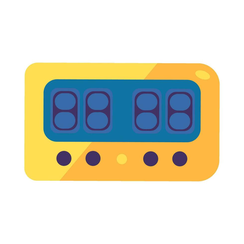 Flat E Waste Broken Electronic Digital Watch Icon vector