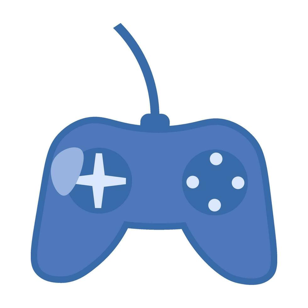 Flat E Waste Broken Game Joystick Controller Icon vector