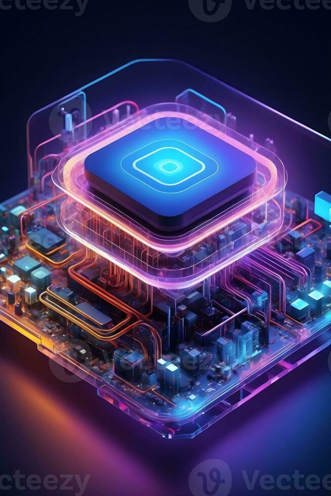 AI generated Iot Technology Futuristic Sphere Background Ai Generative photo