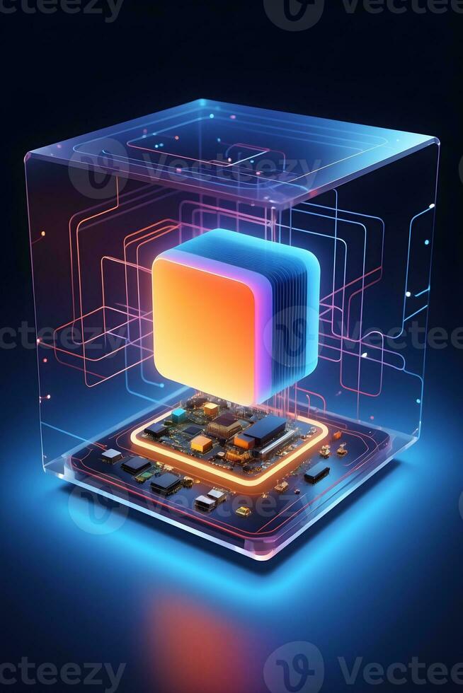 AI generated Iot Technology Futuristic Sphere Background Ai Generative photo
