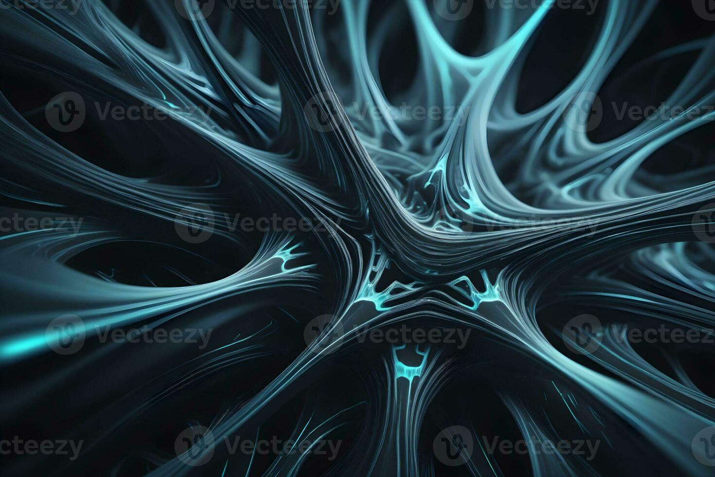 Monochromatic Neural Pattern Technology Background Ai Generative photo