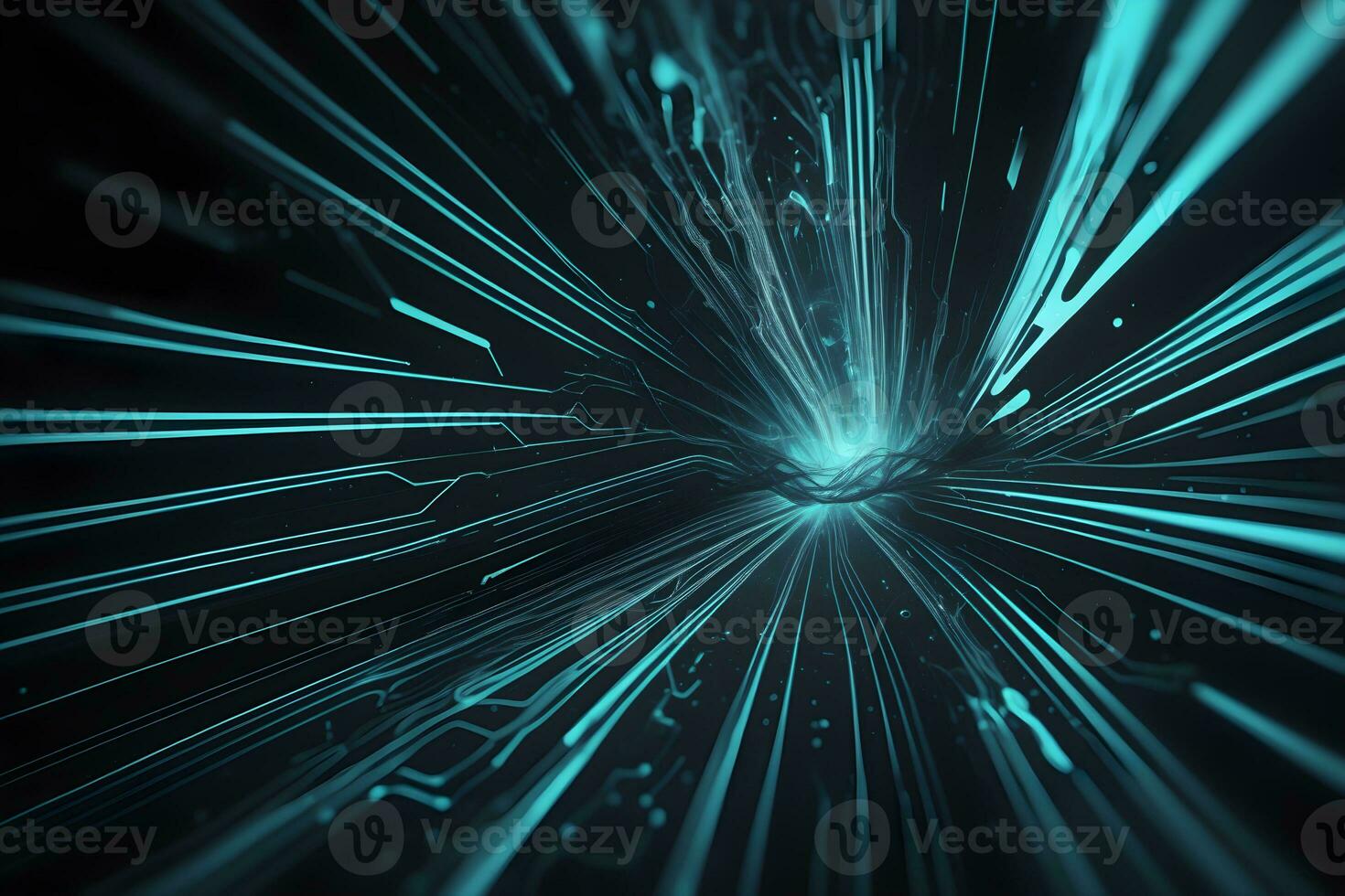 Monochromatic Neural Pattern Technology Background Ai Generative photo