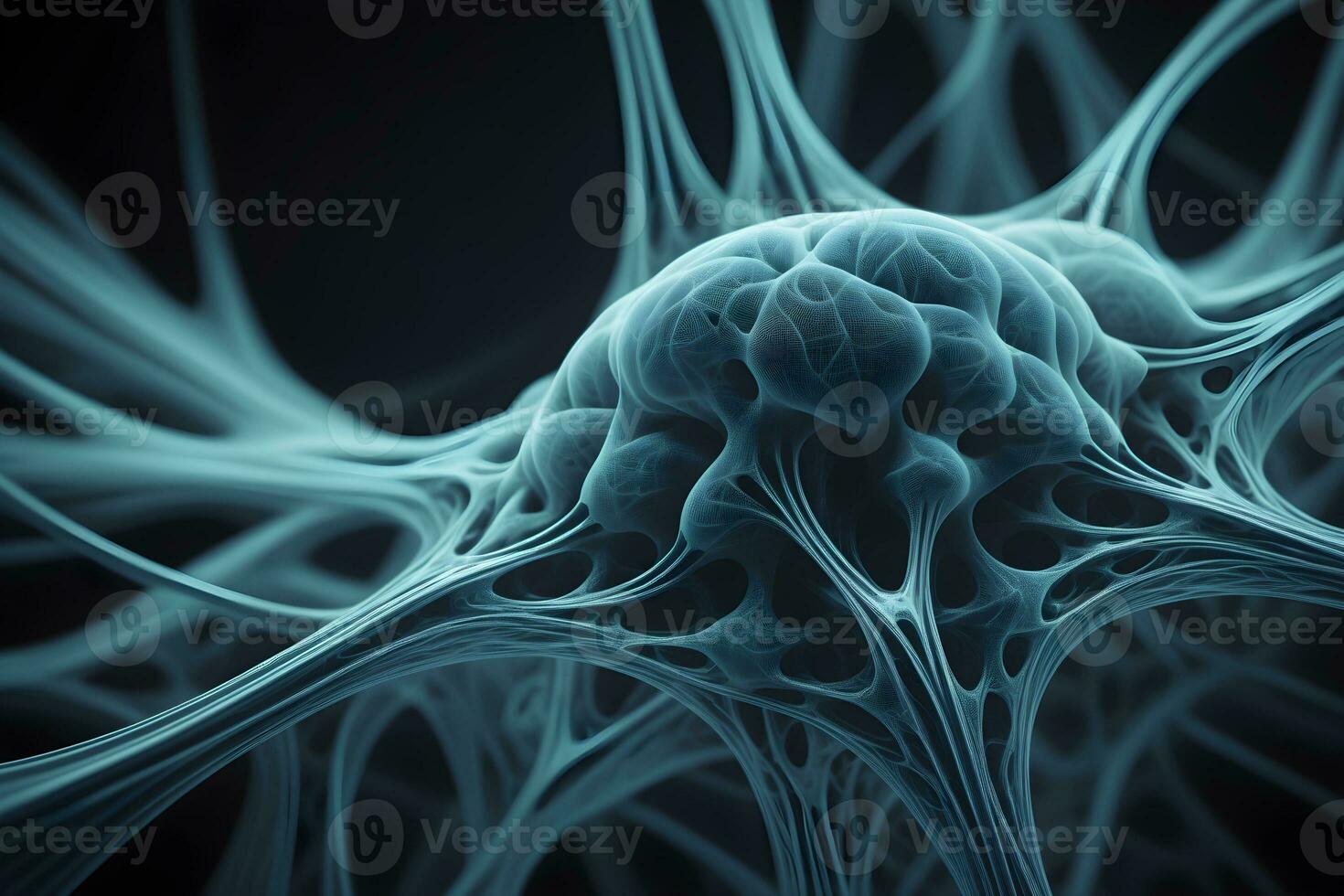 Monochromatic Neural Pattern Technology Background Ai Generative photo