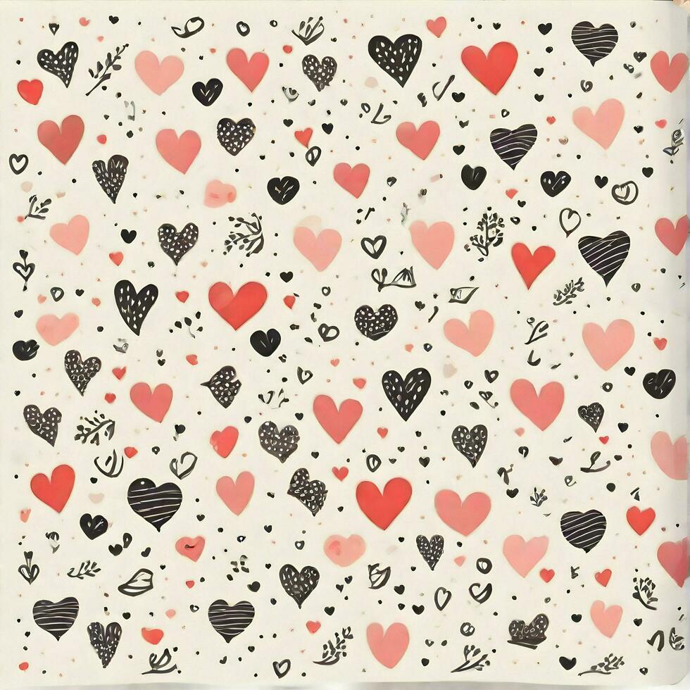 AI generated a pattern of a small love shape and cute shape for notebook photo