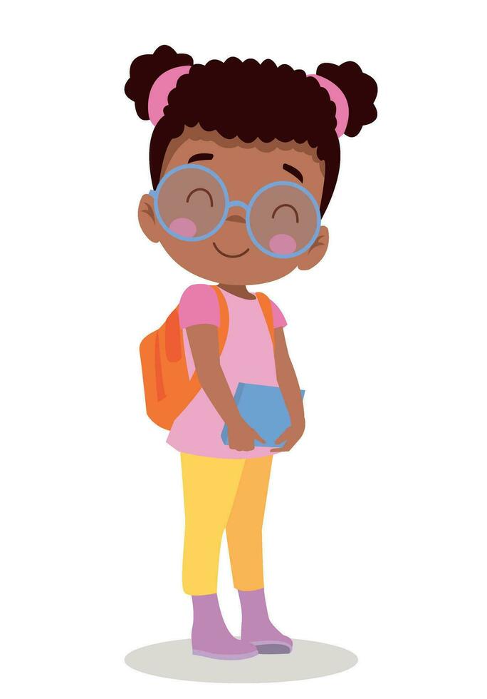 vector illustration of students in different postures