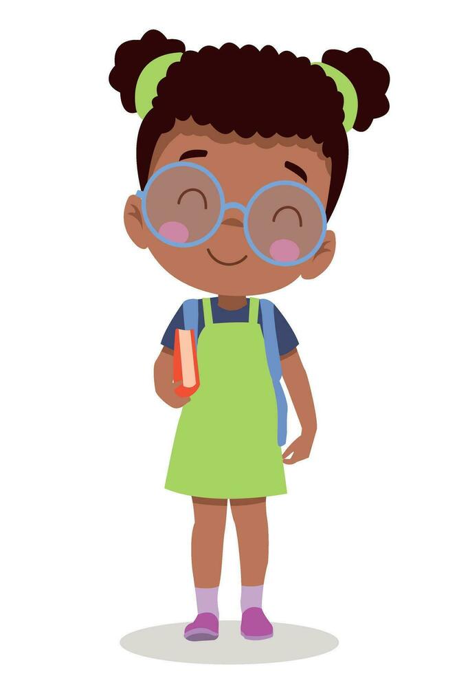vector illustration of students in different postures
