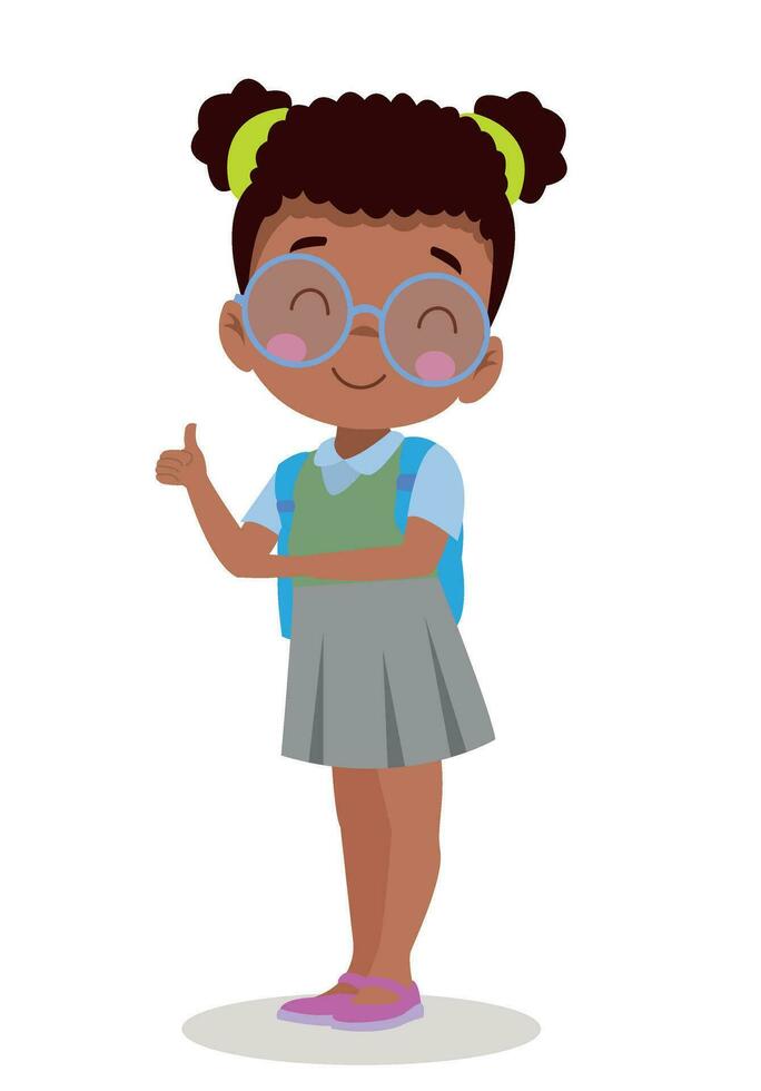vector illustration of students in different postures