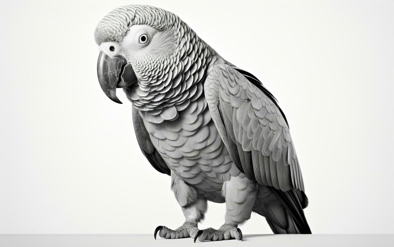 AI generated African Grey Parrot photo