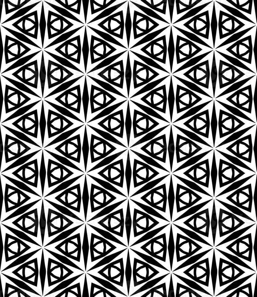 Black seamless abstract pattern. Overlay for background and backdrop. Ornamental design. PNG graphic illustration with transparent background.