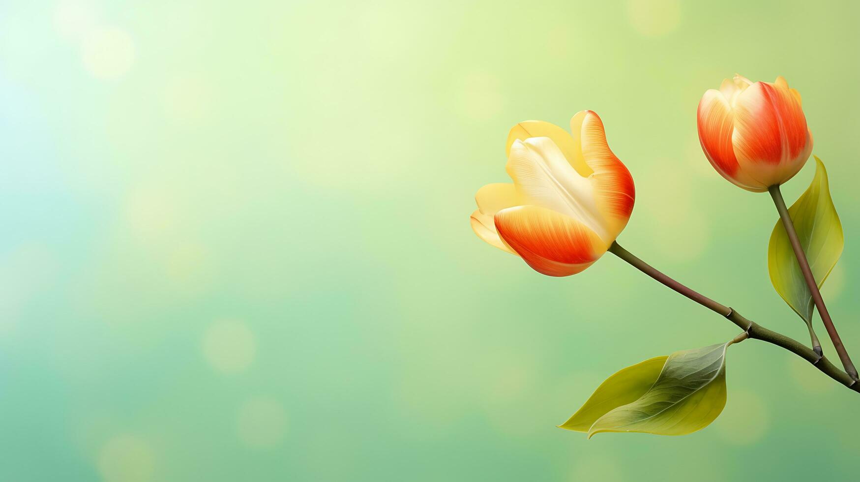 AI Generative flower for nature background photo