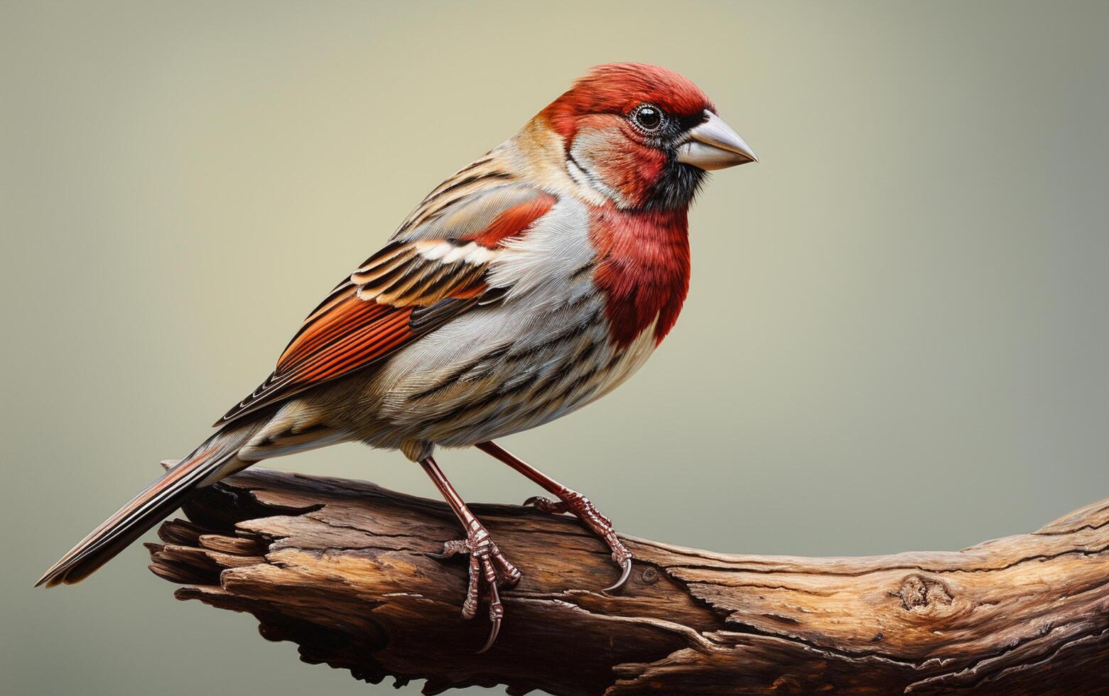 AI Generative cute Sparrow bird on natural environment photo