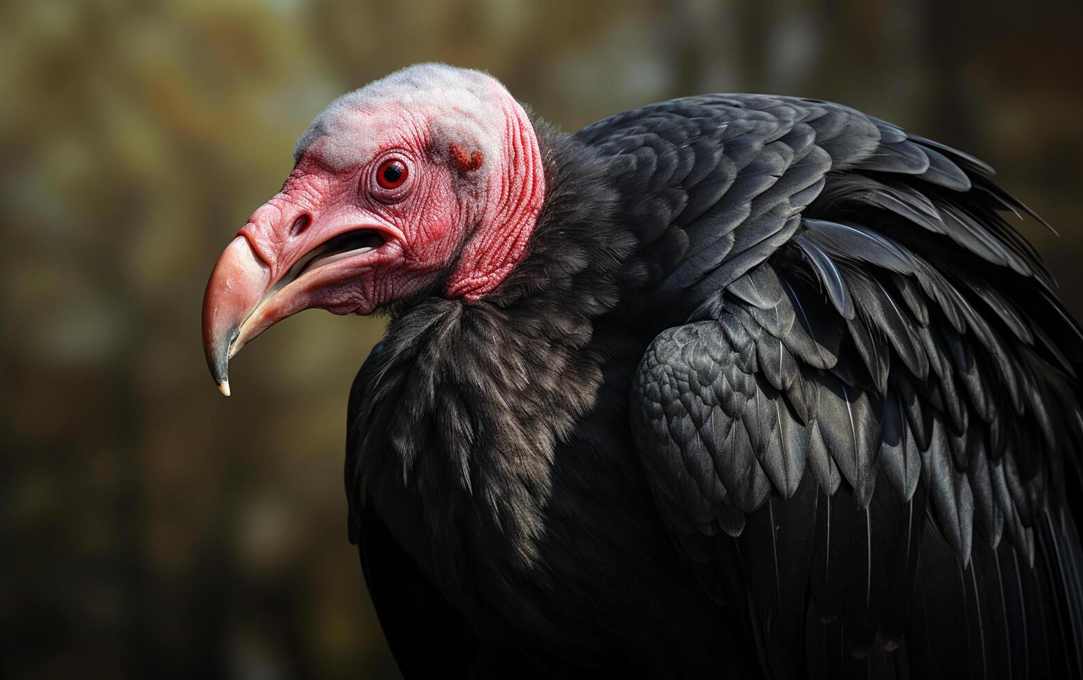 ai generativo Turquía buitre pájaro en natural ambiente foto