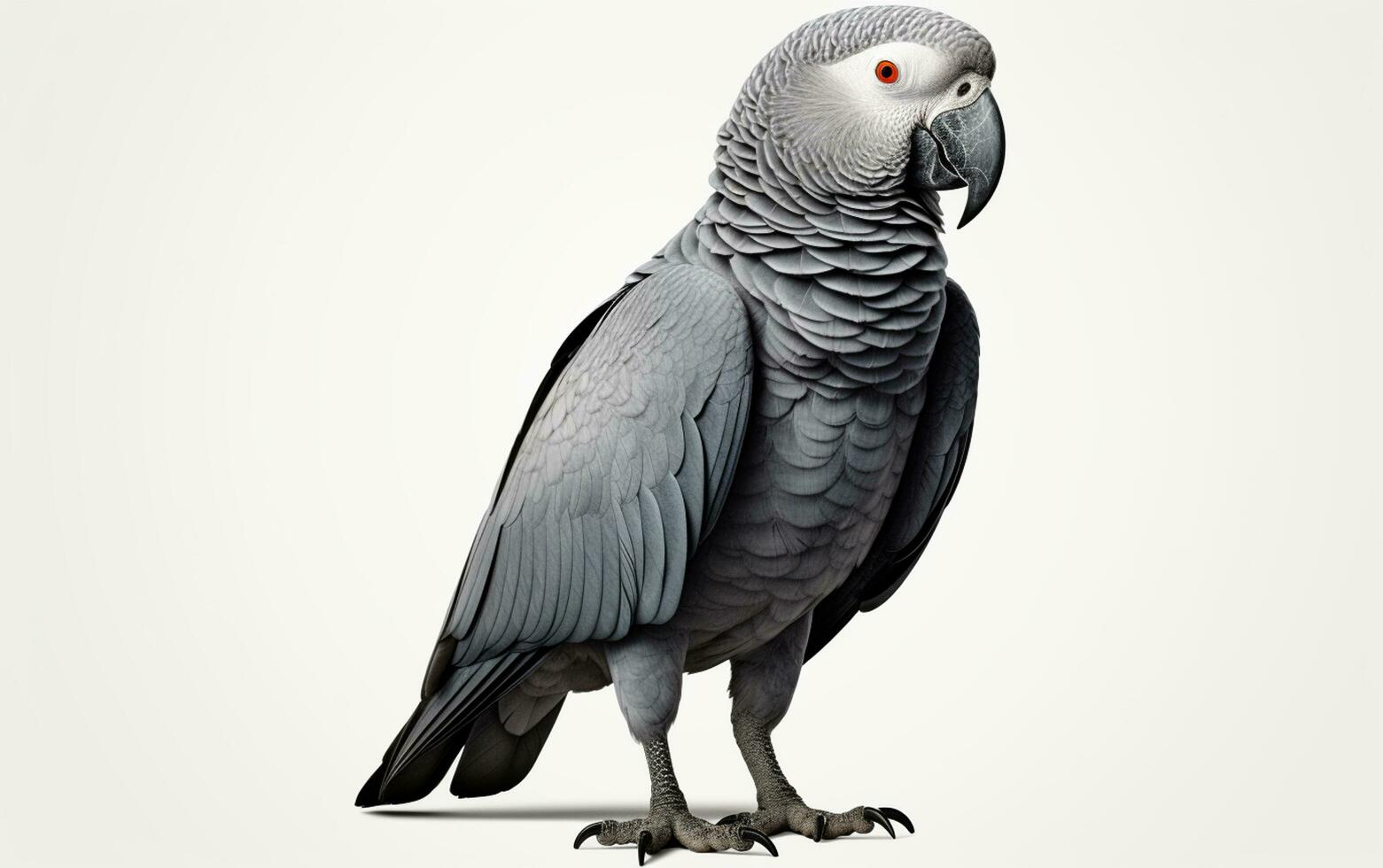 AI generated African Grey Parrot photo