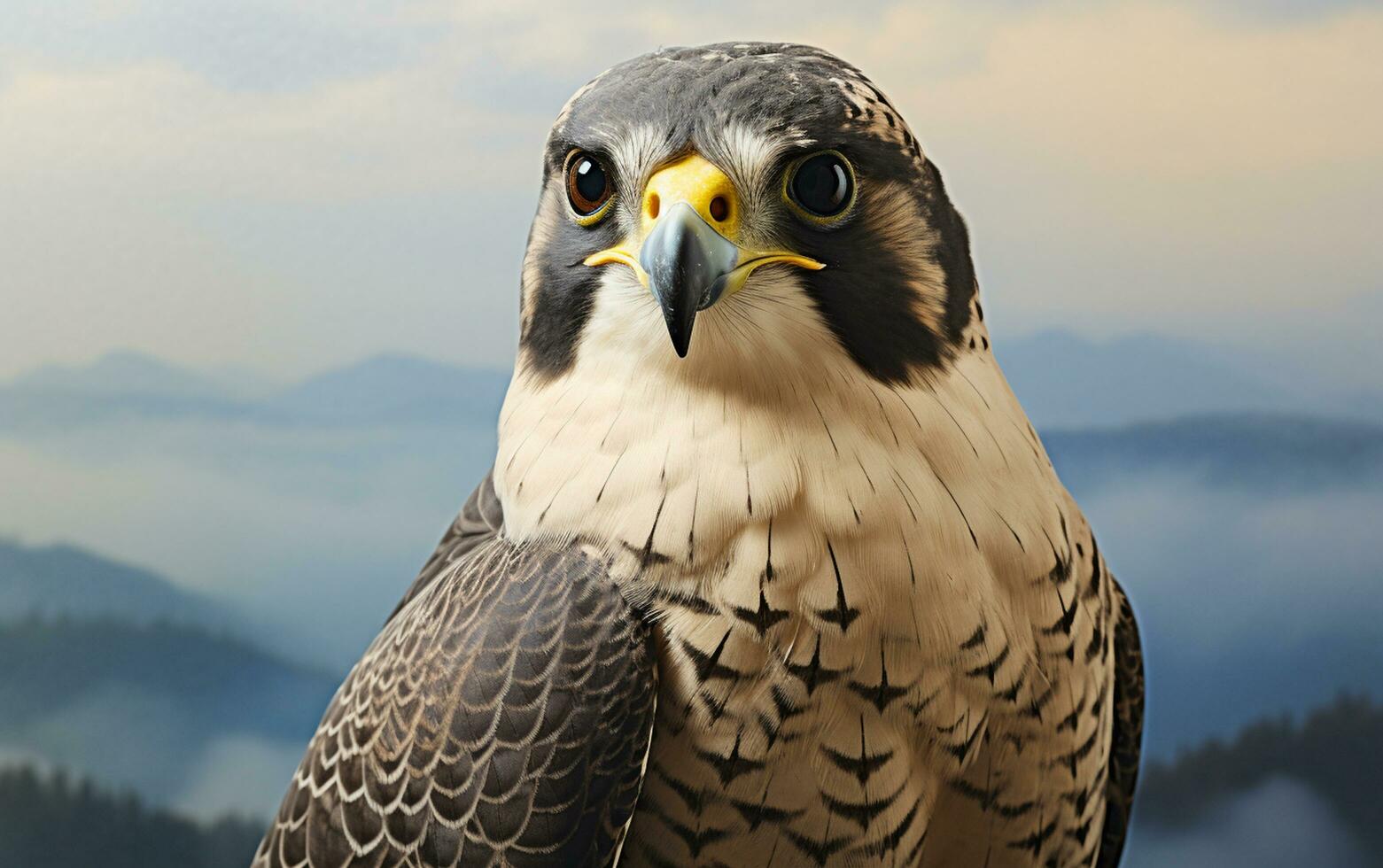 AI Generative Peregrine Falcon bird illustration photography photo