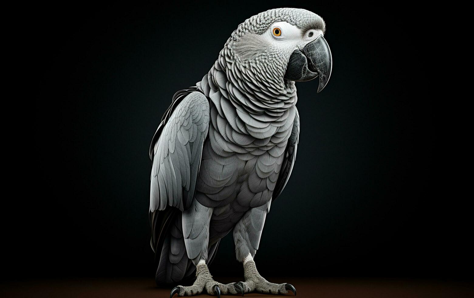 AI generated African Grey Parrot photo