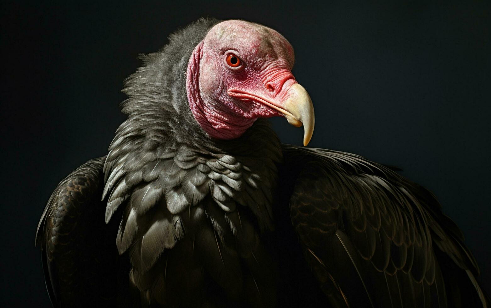 AI Generative Turkey Vulture bird on natural environment photo