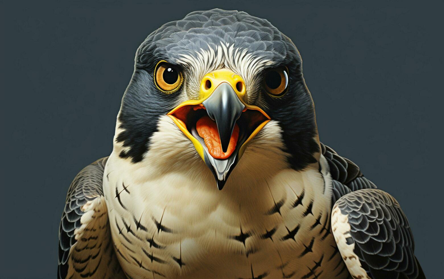 AI Generative Peregrine Falcon bird illustration photography photo