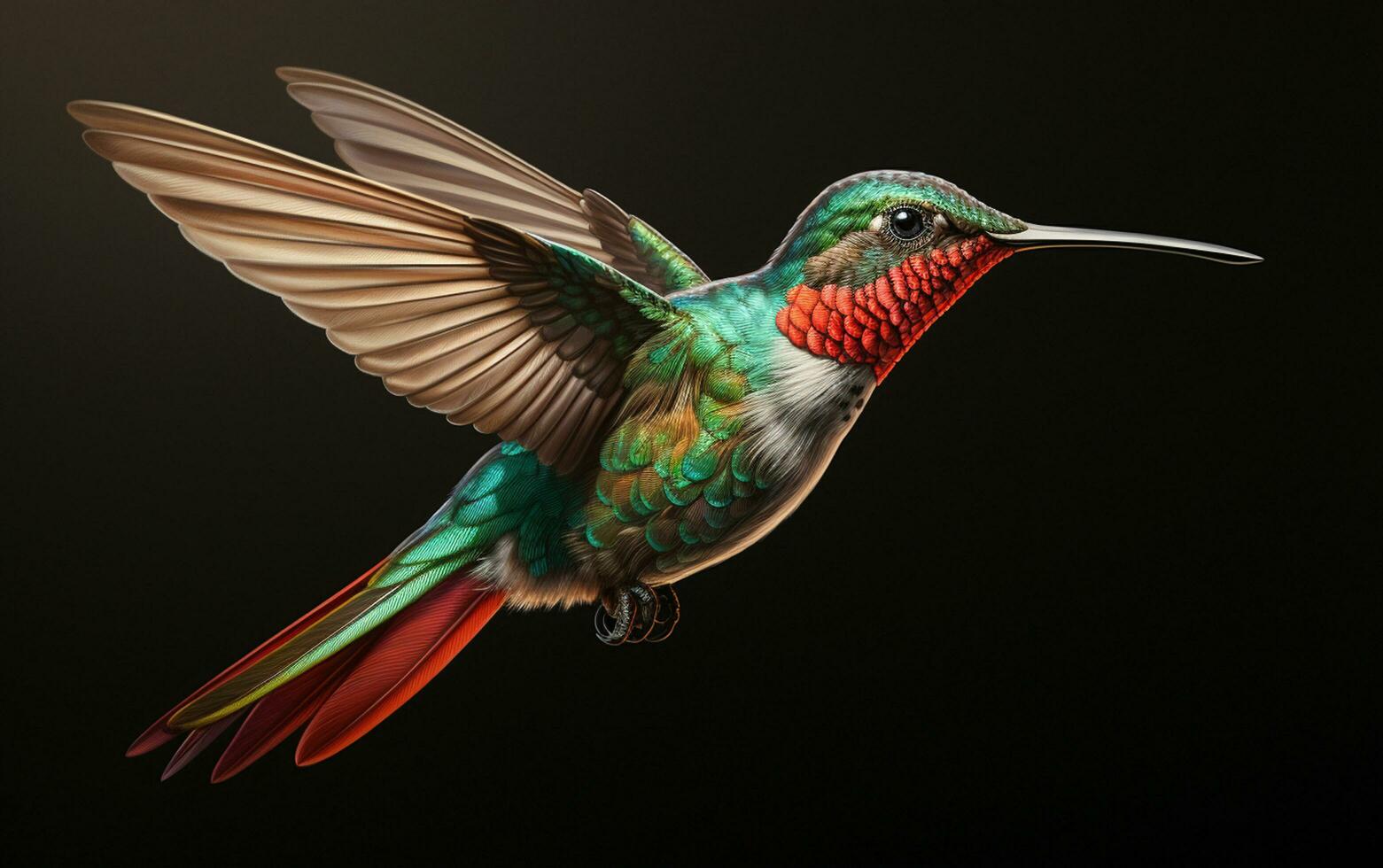 AI Generative Hummingbird Natural animal illustration photography photo