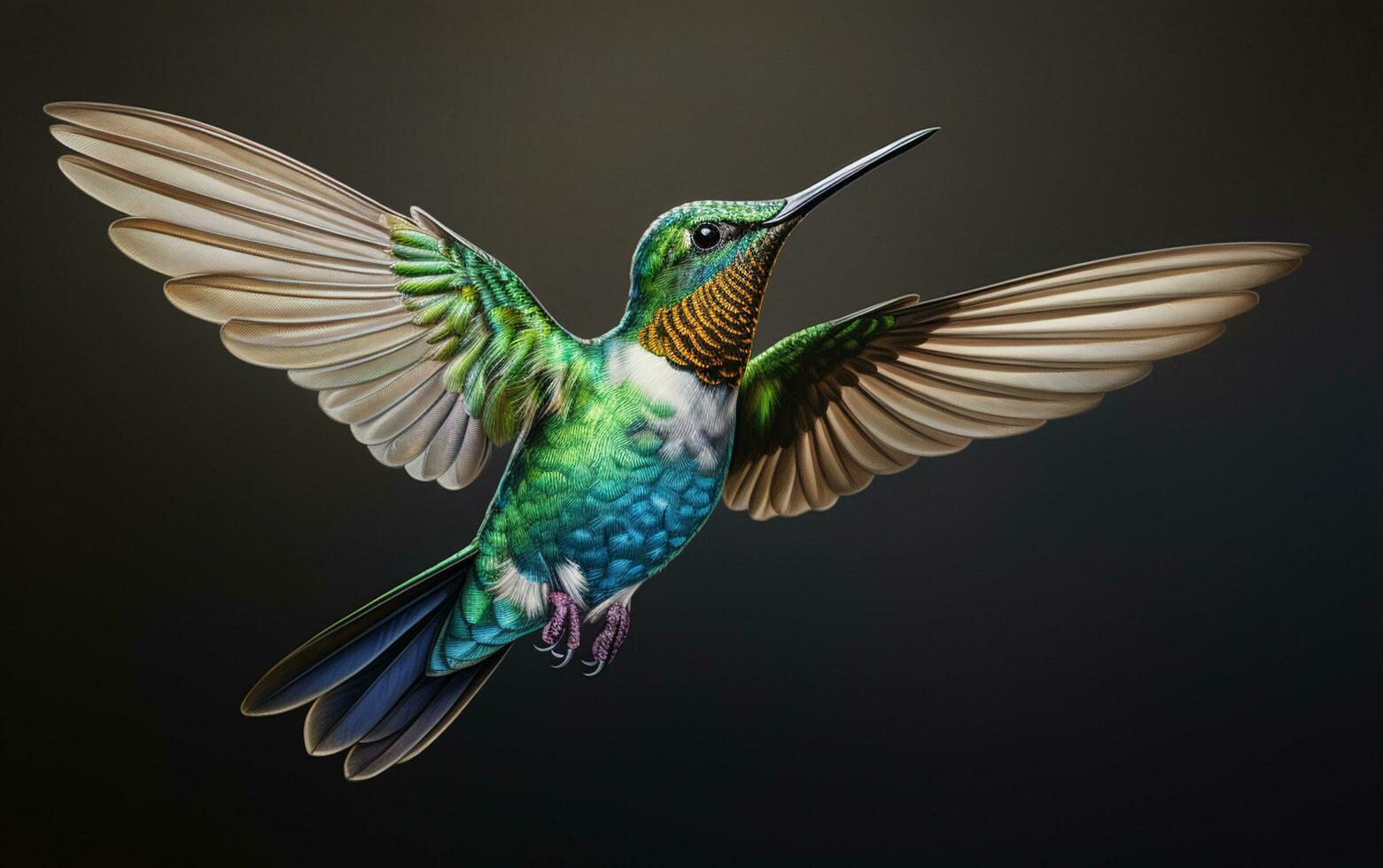 AI Generative Hummingbird Natural animal illustration photography photo