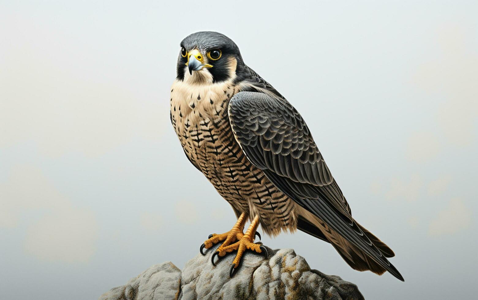 AI Generative Peregrine Falcon bird illustration photography photo