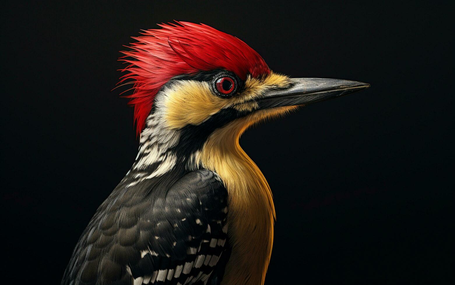 ai generativo pájaro carpintero pájaro en natural ambiente foto