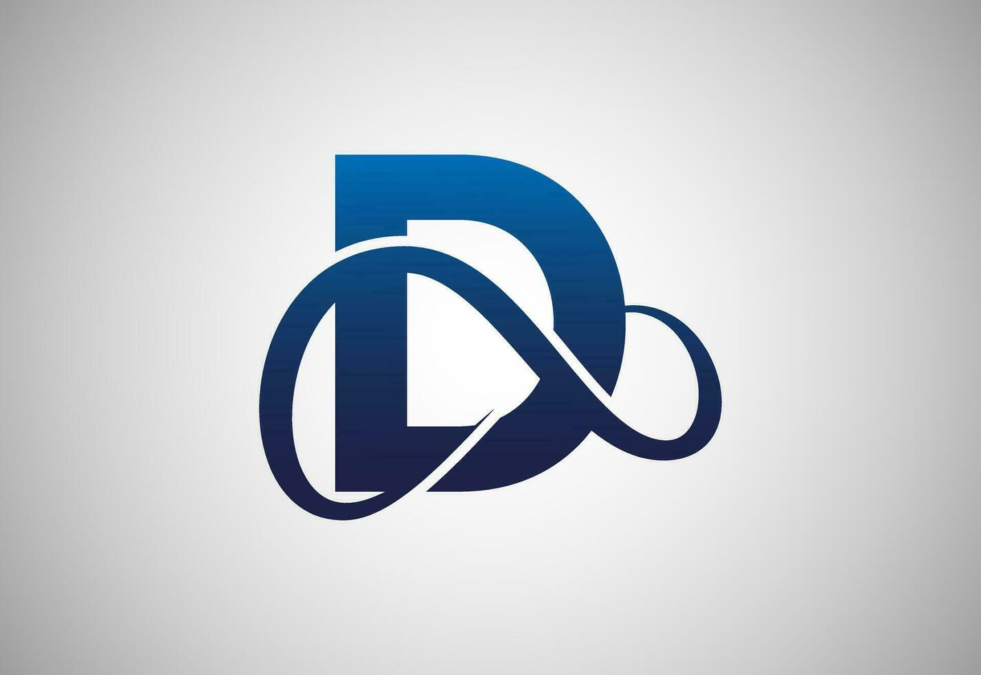 English alphabet D with infinity sign. Infinity, eternity, infinite, endless, loop symbols. vector