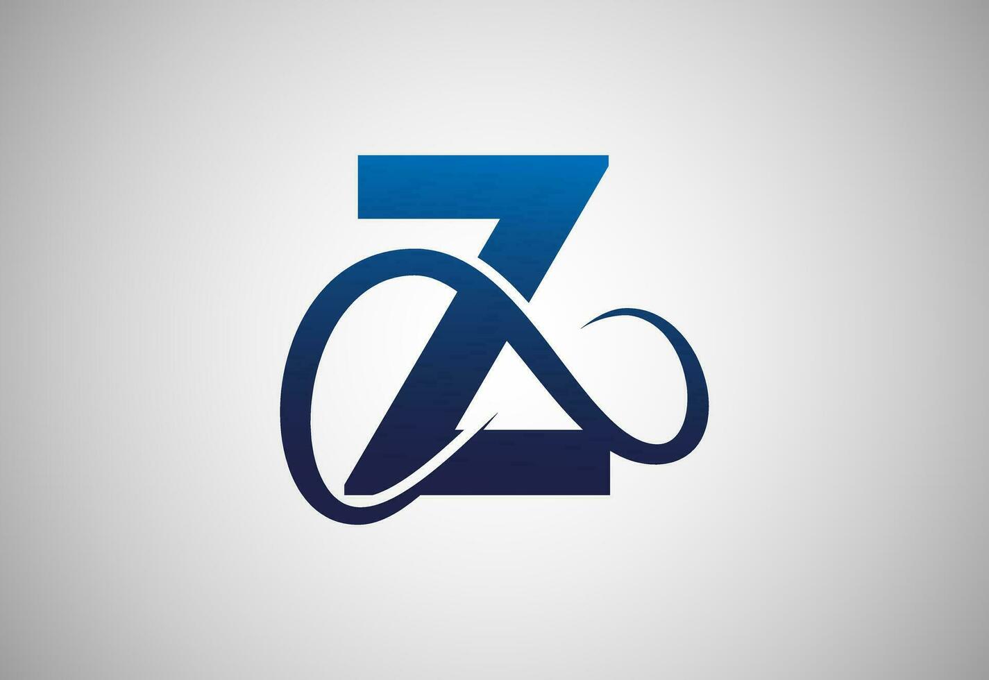 English alphabet Z with infinity sign. Infinity, eternity, infinite, endless, loop symbols. vector