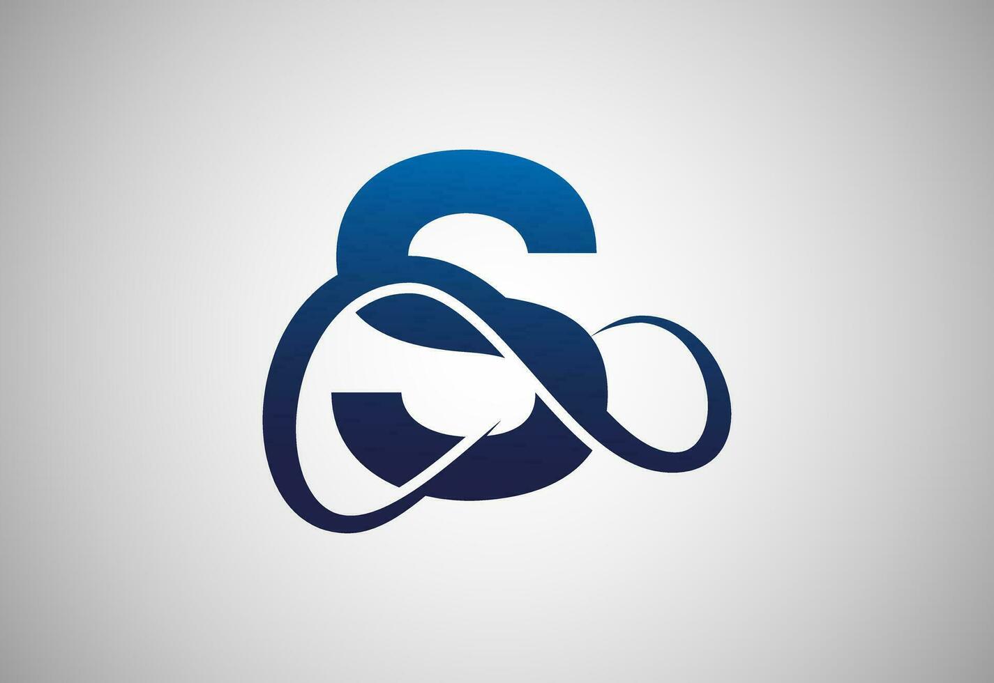 English alphabet S with infinity sign. Infinity, eternity, infinite, endless, loop symbols. vector