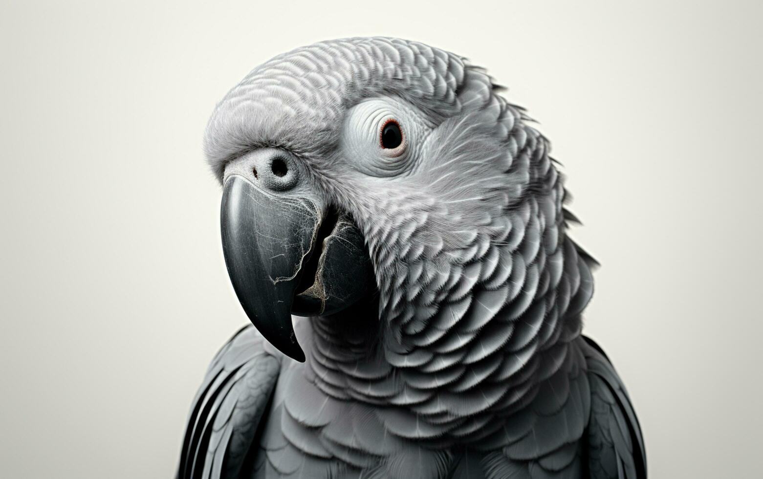 AI generated African Grey Parrot photo