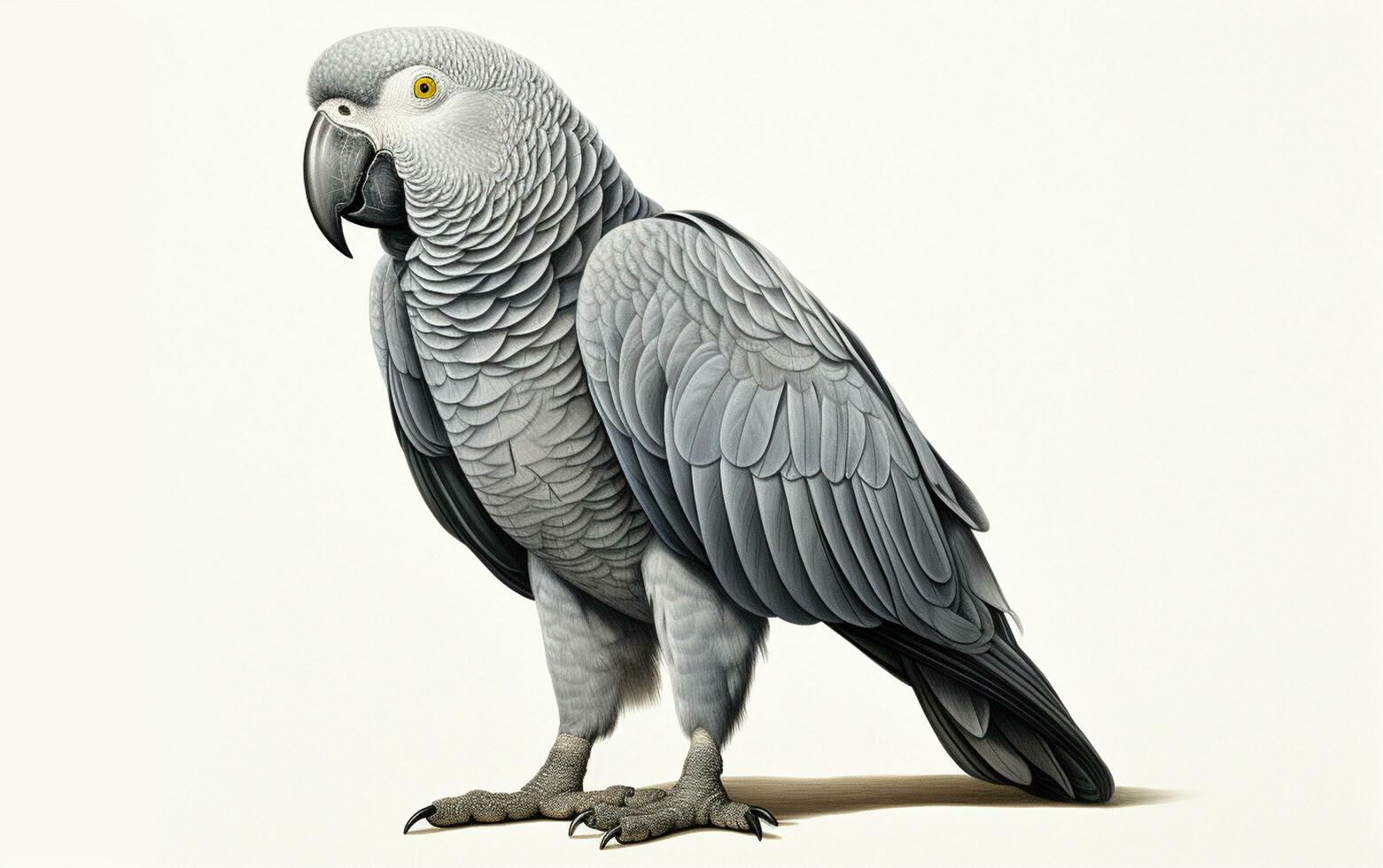 AI generated African Grey Parrot photo