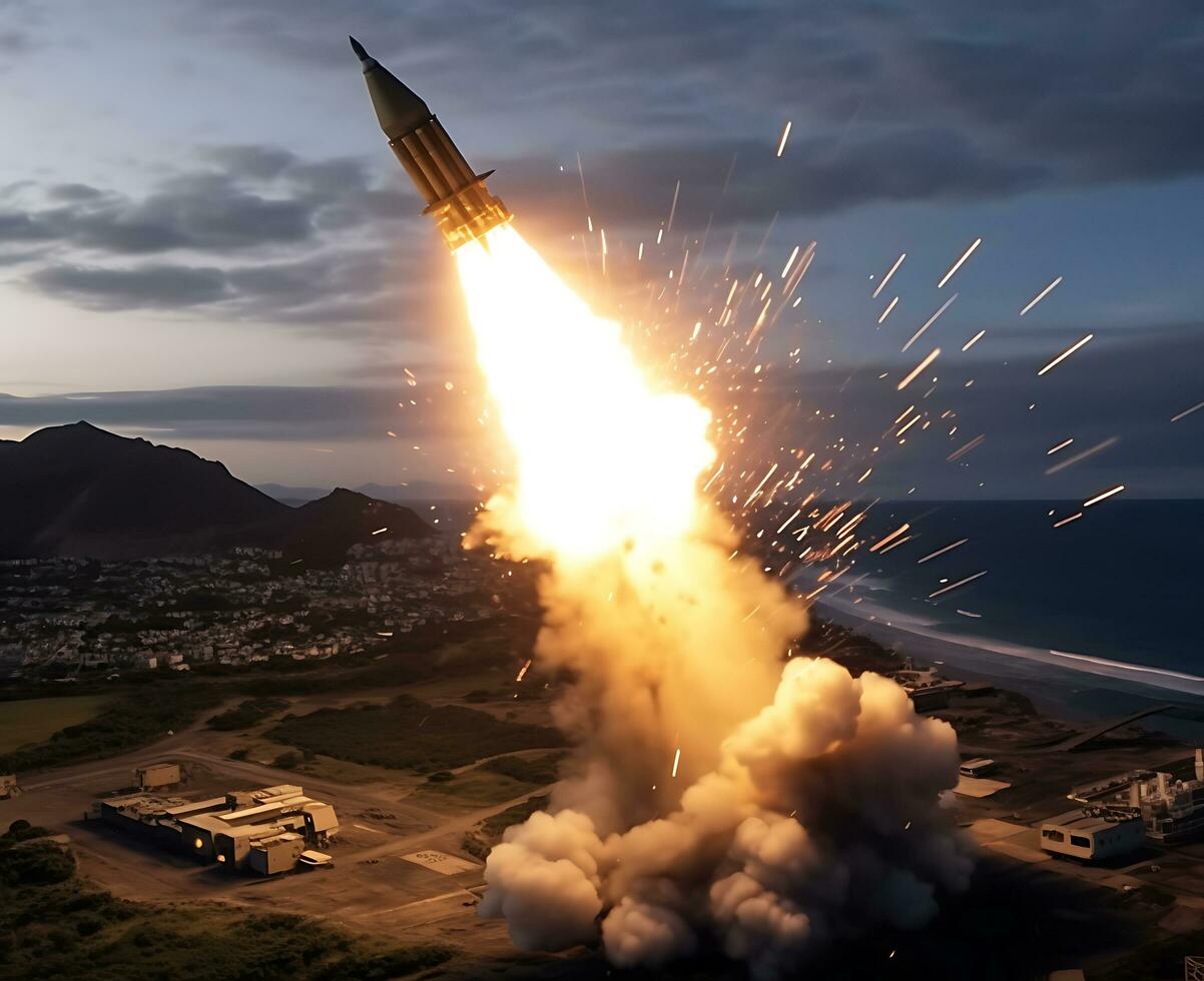 ai generativo exploración misil cohete ataque guerra antecedentes foto