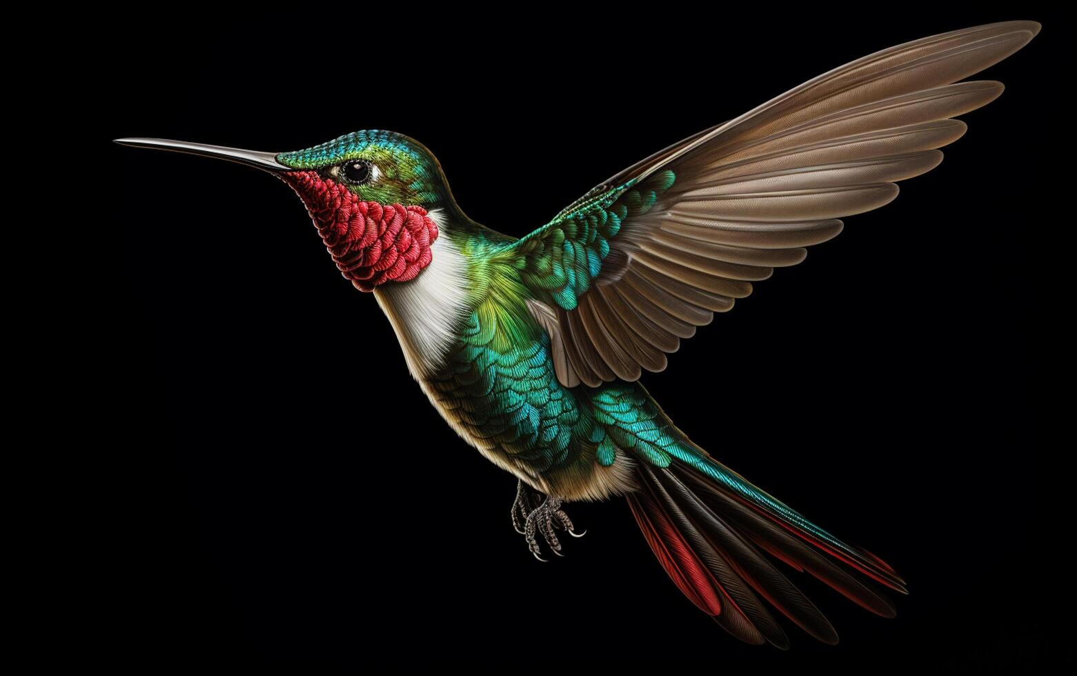 ai generativo colibrí natural animal ilustración fotografía foto