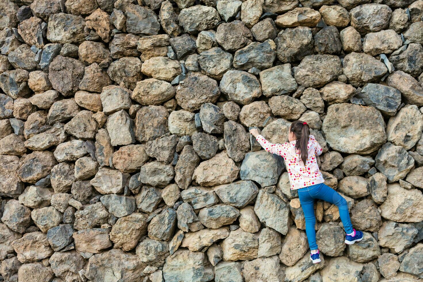 Abstract background of stone wall texture photo