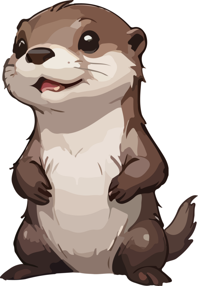 AI generated Cute Otter Animal Image png