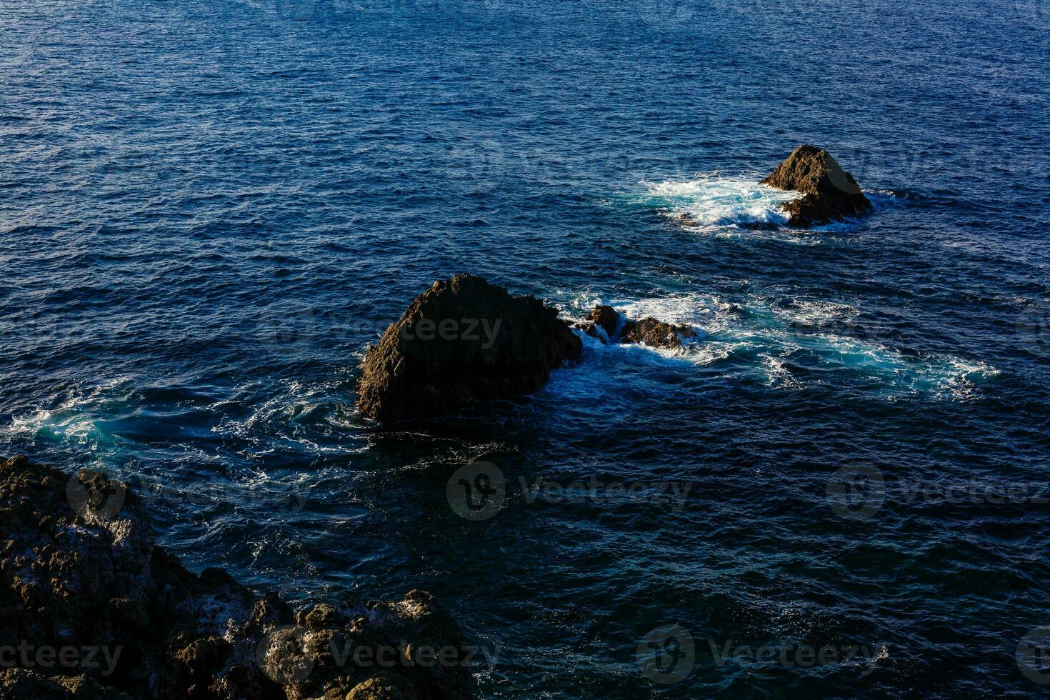 Atlantic ocean wild coast, Tenerife, Canary islands, Spain photo