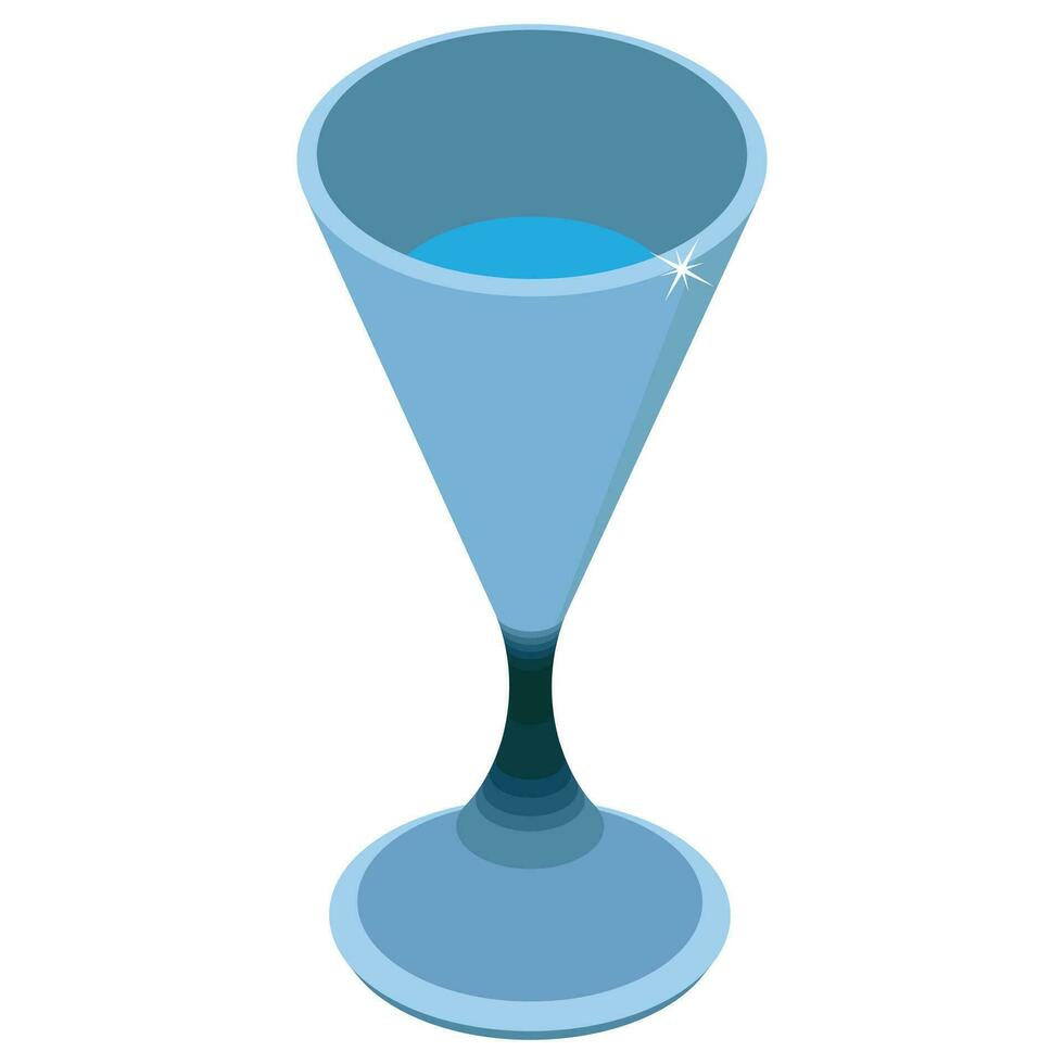 Elegant Blue Glass Vector