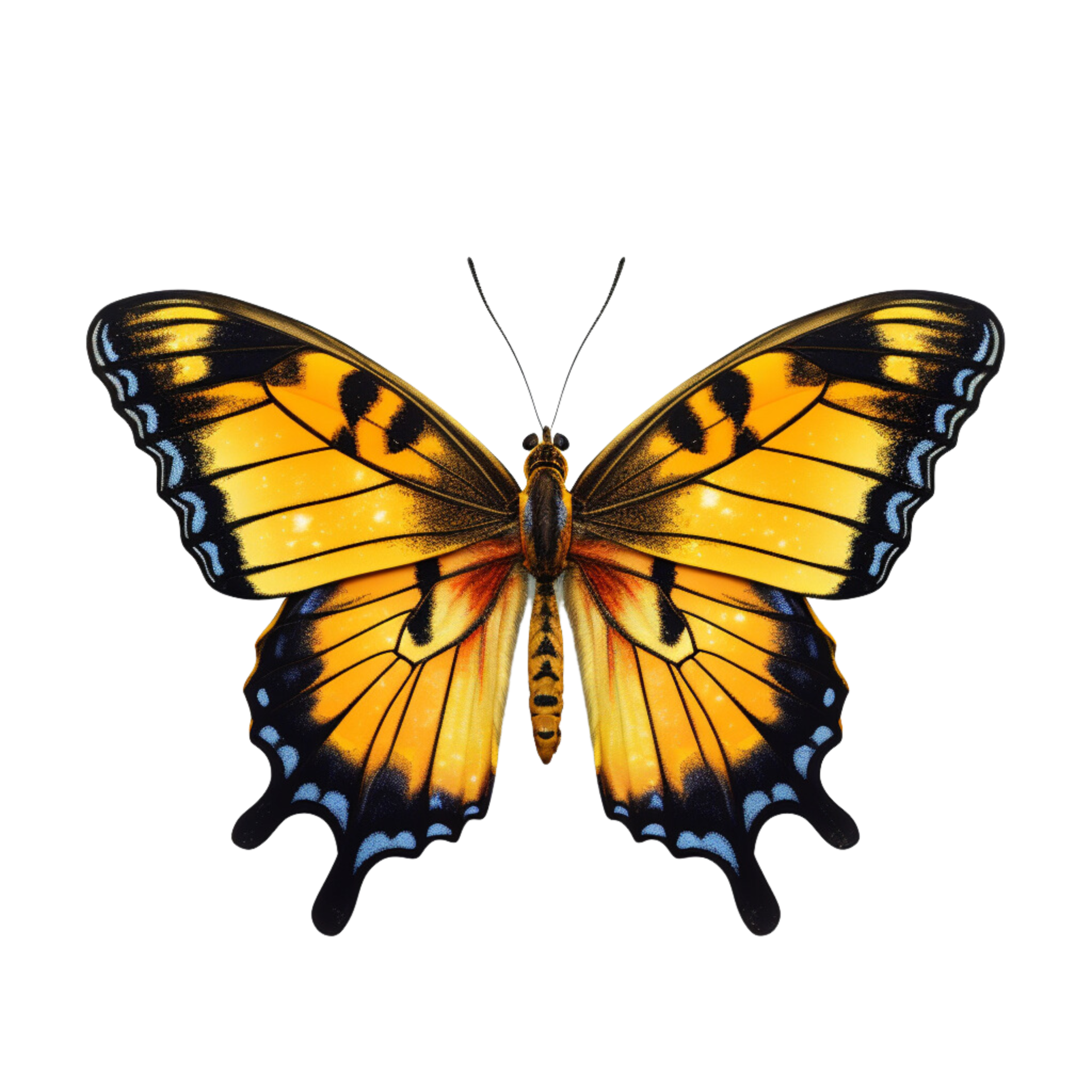 AI generated Colored butterfly clip art 34882109 PNG